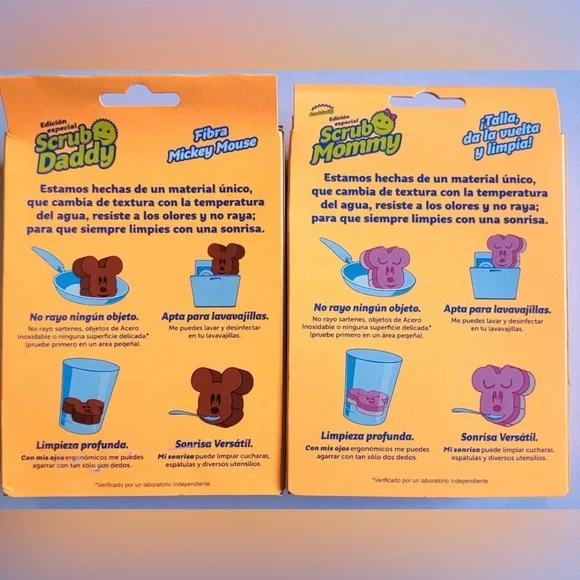 Disney Mickey & Minnie pair Mickey Mouse Scrub Daddy sponges - Picture 2 of 4